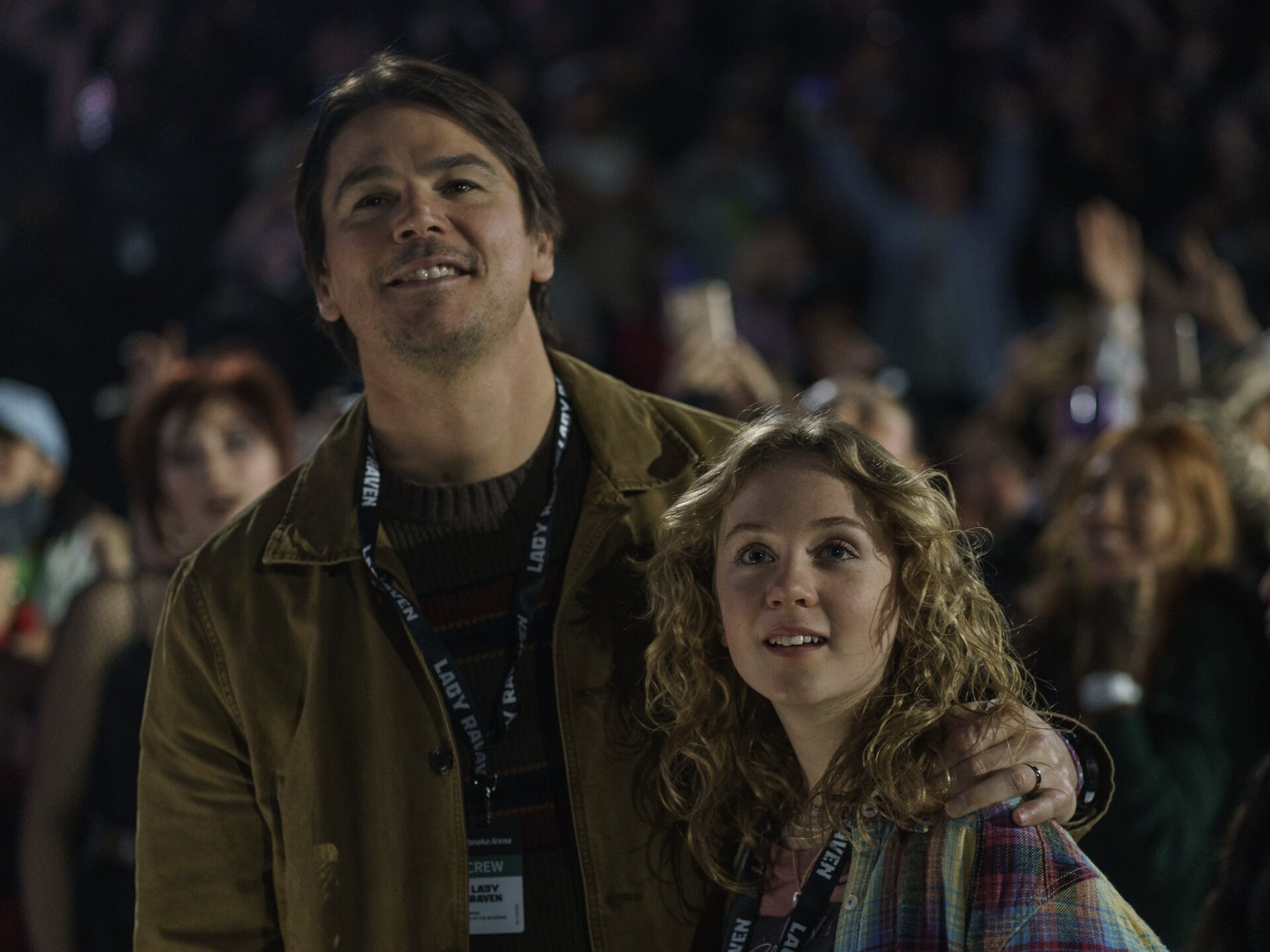 Josh Hartnett as Cooper, aka The Butcher, with his daughter Riley, played by Ariel Donoghue.